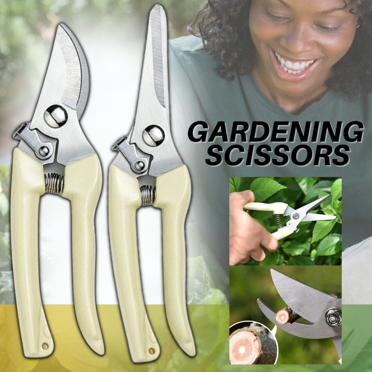 Double the Precision 2-Pack Home Gardening Pruning Shears