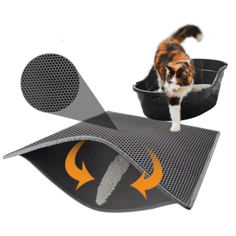 Hassle-Free Cleanup Honeycomb Cat Litter Pad Waterproof Urine-Proof Protection