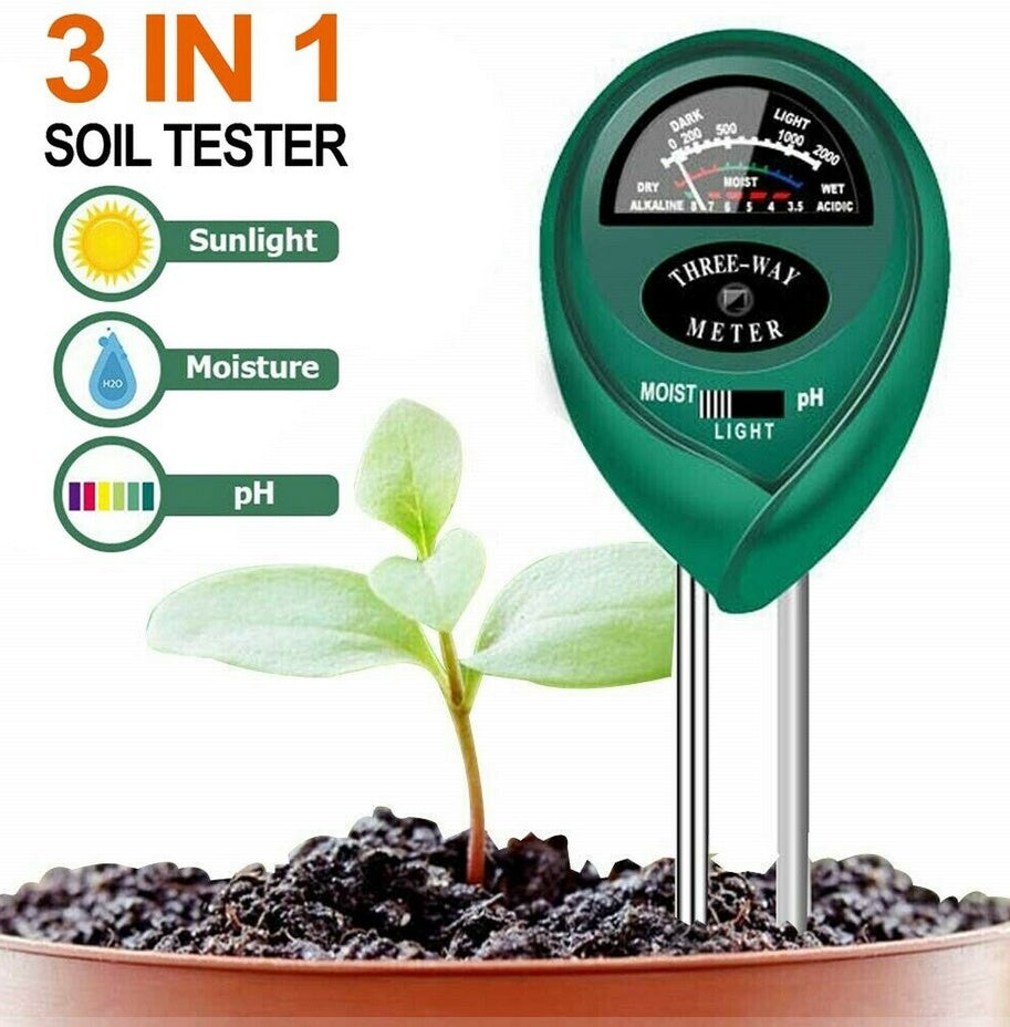 Garden Plant Care Essential: 3-in-1 Soil Tester Kit